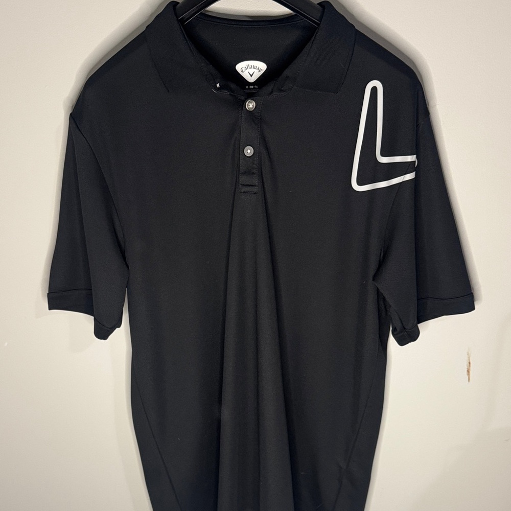 Callaway Men's Polo Shirt in Black with White Accent